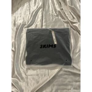 Skims Smooth Lounge Strapless Mini Dress ( Obsidian | S )